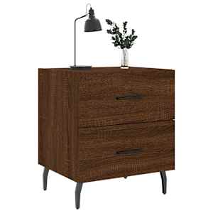vidaXL Tables de chevet 2 pcs ch&ecirc;ne marron 40x35x47,5 cm