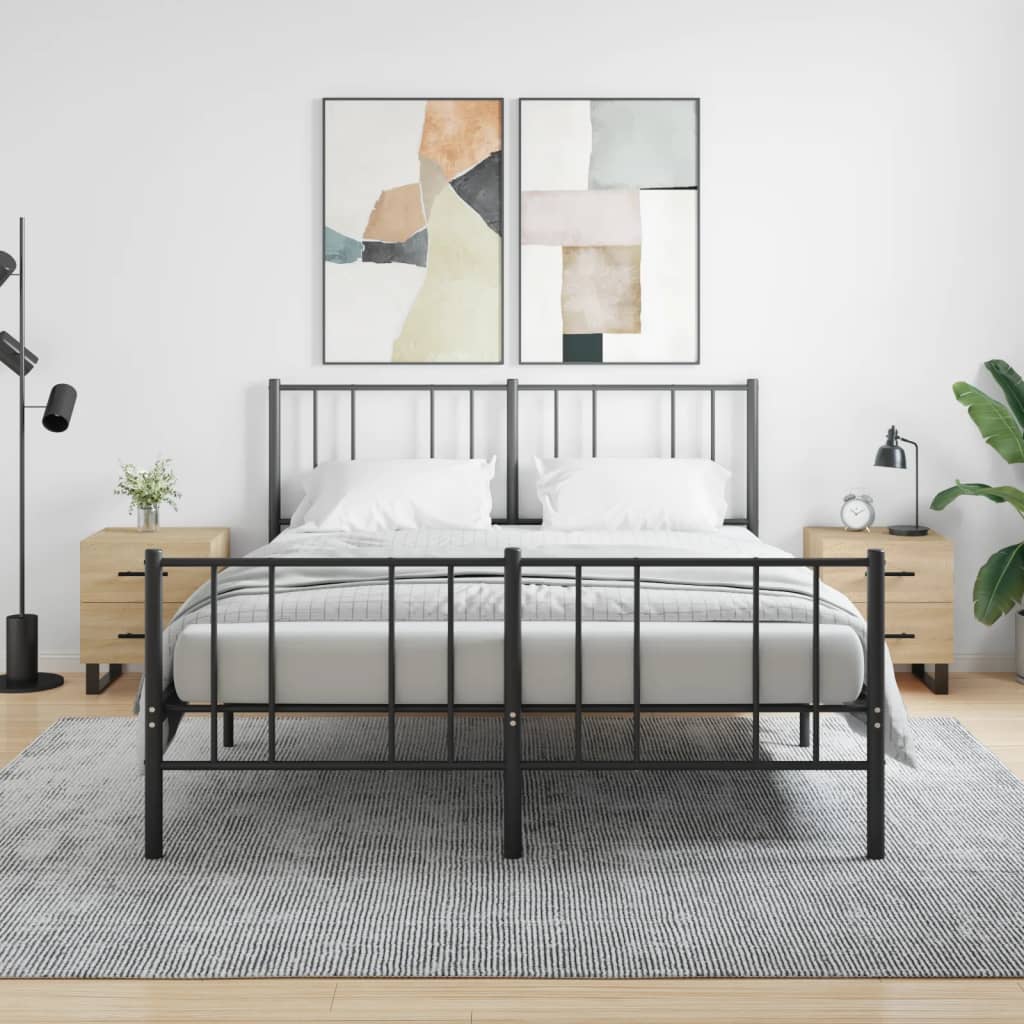 vidaXL Noptiere, 2 buc., stejar sonoma, 40x35x47,5 cm, lemn compozit