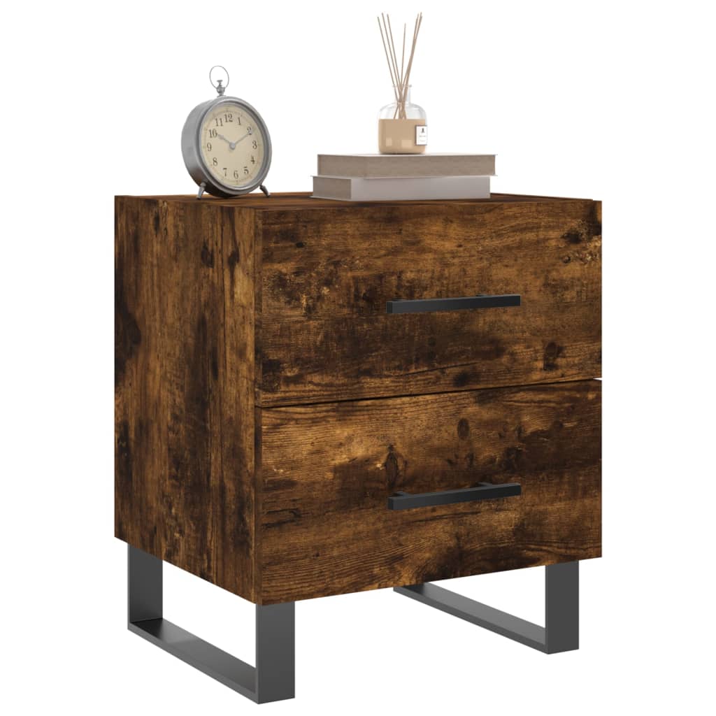 vidaXL Nachtkastjes 2 st 40x35x47,5 cm bewerkt hout gerookt eikenkleur afbeelding