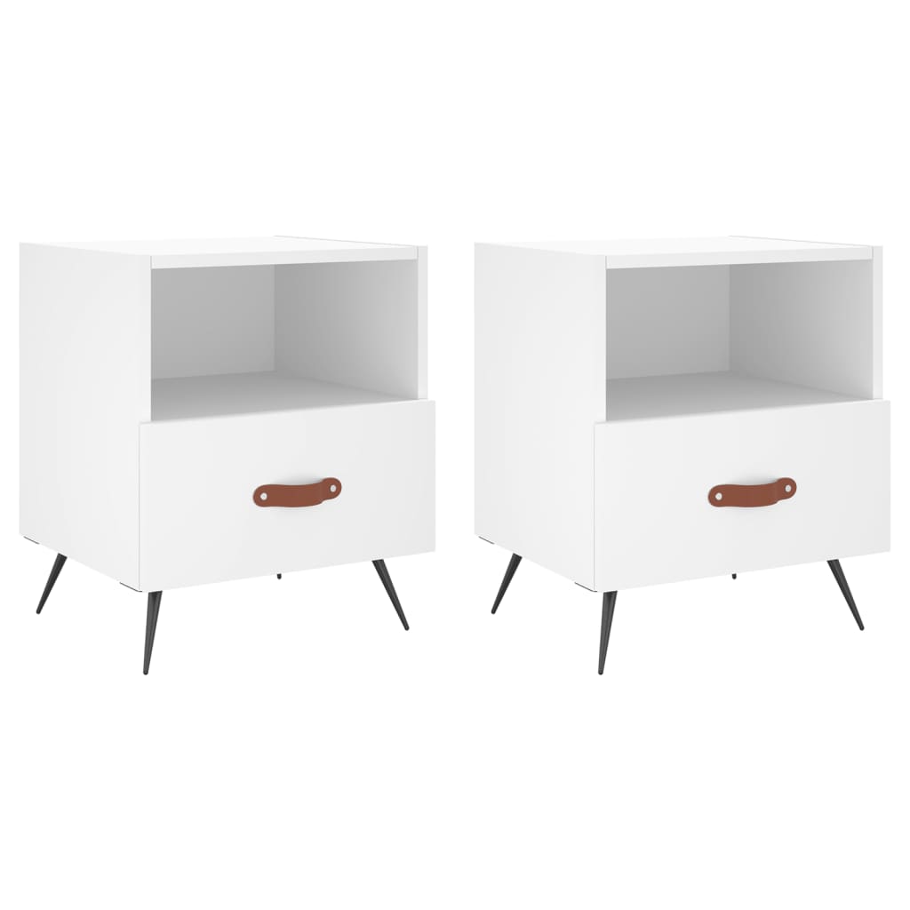 vidaXL Noční stolky 2 ks bílé 40 x 35 x 47,5 cm kompozitní dřevo