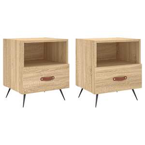 Noční stolky 2 ks dub sonoma 40 x 35 x 47,5 cm kompozitní dřevo - obrázek 2