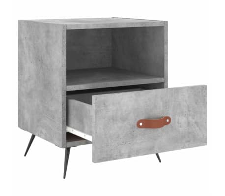 vidaXL Bedside Cabinet Concrete Grey 40x35x47.5 cm Engineered Wood