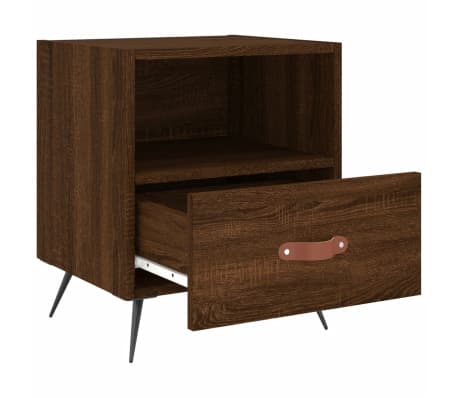 vidaXL Table de chevet chêne marron 40x35x47,5 cm bois d’ingénierie