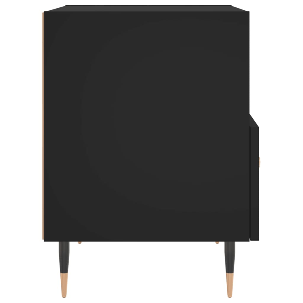 Szafka nocna, czarna, 40x35x47,5 cm, materiał drewnopochodny