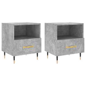 Noční stolky 2 ks betonově šedé 40x35x47,5 cm kompozitní dřevo - obrázek 2