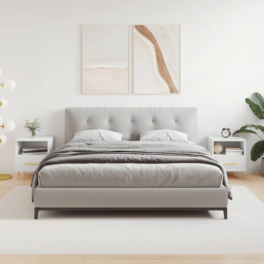 vidaXL Sängbord 2 st vit 40x35x47,5 cm konstruerat trä