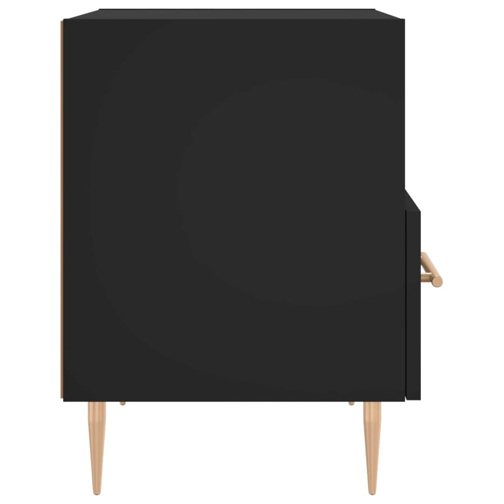 Szafka nocna, czarna, 40x35x47,5 cm, materiał drewnopochodny