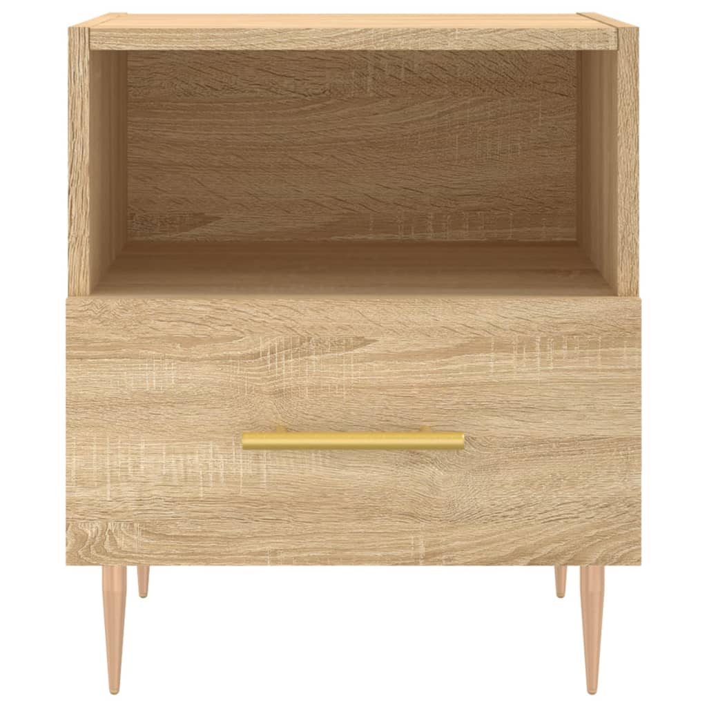 vidaXL Nachtkastjes 2 st 40x35x47,5 cm bewerkt hout sonoma eikenkleur, foto 4