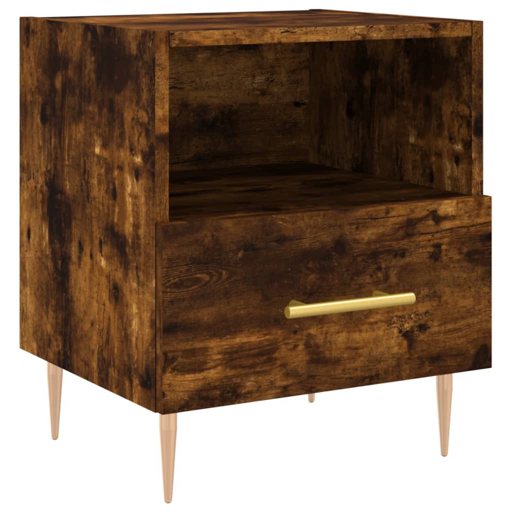 vidaXL Noční stolek kouřový dub 40 x 35 x 47,5 cm kompozitní dřevo