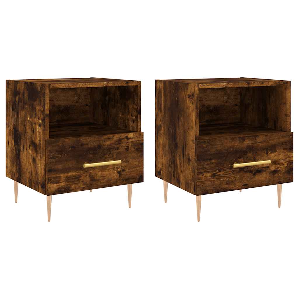vidaXL Noční stolky 2 ks kouřový dub 40x35x47,5 cm kompozitní dřevo