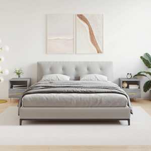 Nočna omarica 2 kosa siva sonoma 40x35x47,5 cm inženirski les