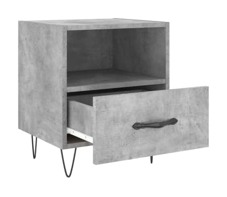 vidaXL &ouml;&ouml;kapp, betoonhall, 40 x 35 x 47,5 cm, tehispuit