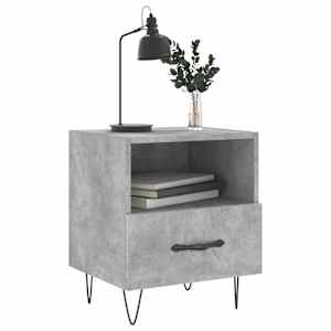 Noční stolky 2 ks betonově šedé 40x35x47,5 cm kompozitní dřevo - obrázek 4