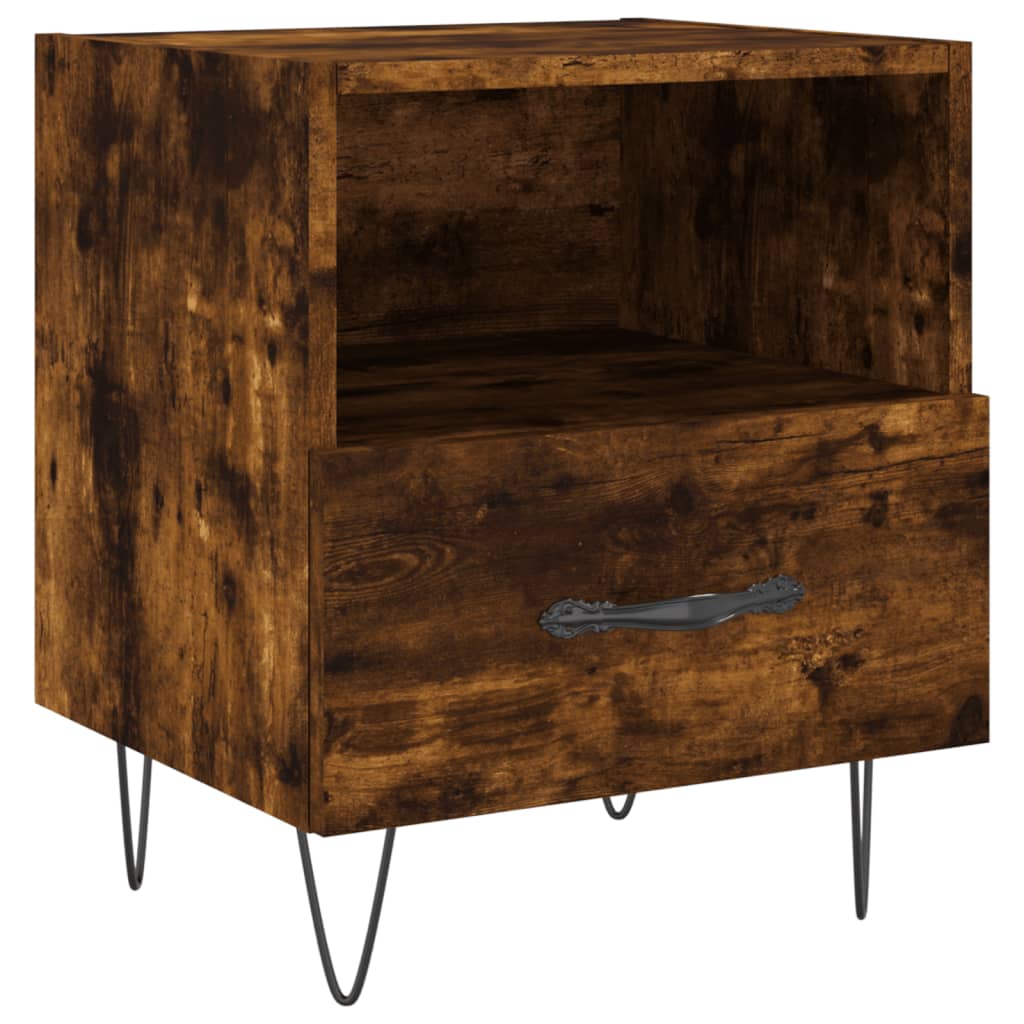 vidaXL Noční stolek kouřový dub 40 x 35 x 47,5 cm kompozitní dřevo