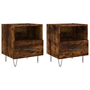 Noční stolky 2 ks kouřový dub 40x35x47,5 cm kompozitní dřevo - obrázek 2