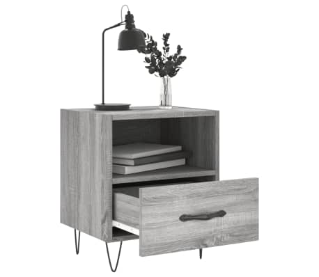 vidaXL Nattbord 2 stk grå sonoma 40x35x47,5 cm konstruert tre