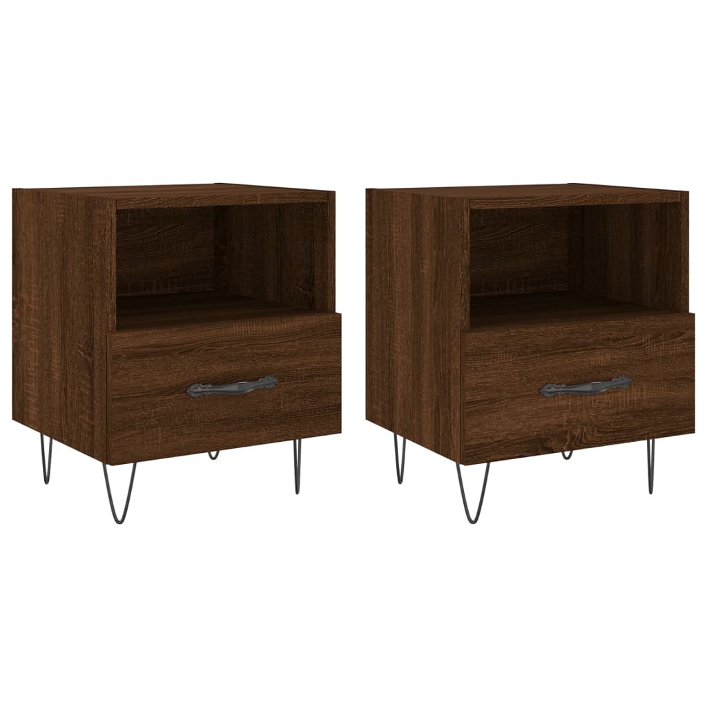 vidaXL Noční stolky 2 ks hnědý dub 40 x 35 x 47,5 cm kompozitní dřevo