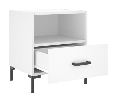 vidaXL Noptieră, alb, 40x35x47,5 cm, lemn compozit