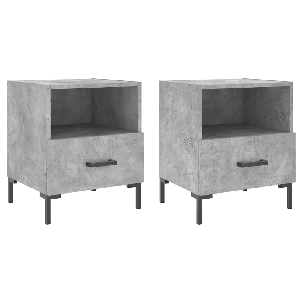 vidaXL Noční stolky 2 ks betonově šedé 40x35x47,5 cm kompozitní dřevo
