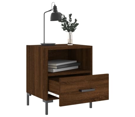 vidaXL Noptiere, 2 buc., stejar maro, 40x35x47,5 cm, lemn compozit