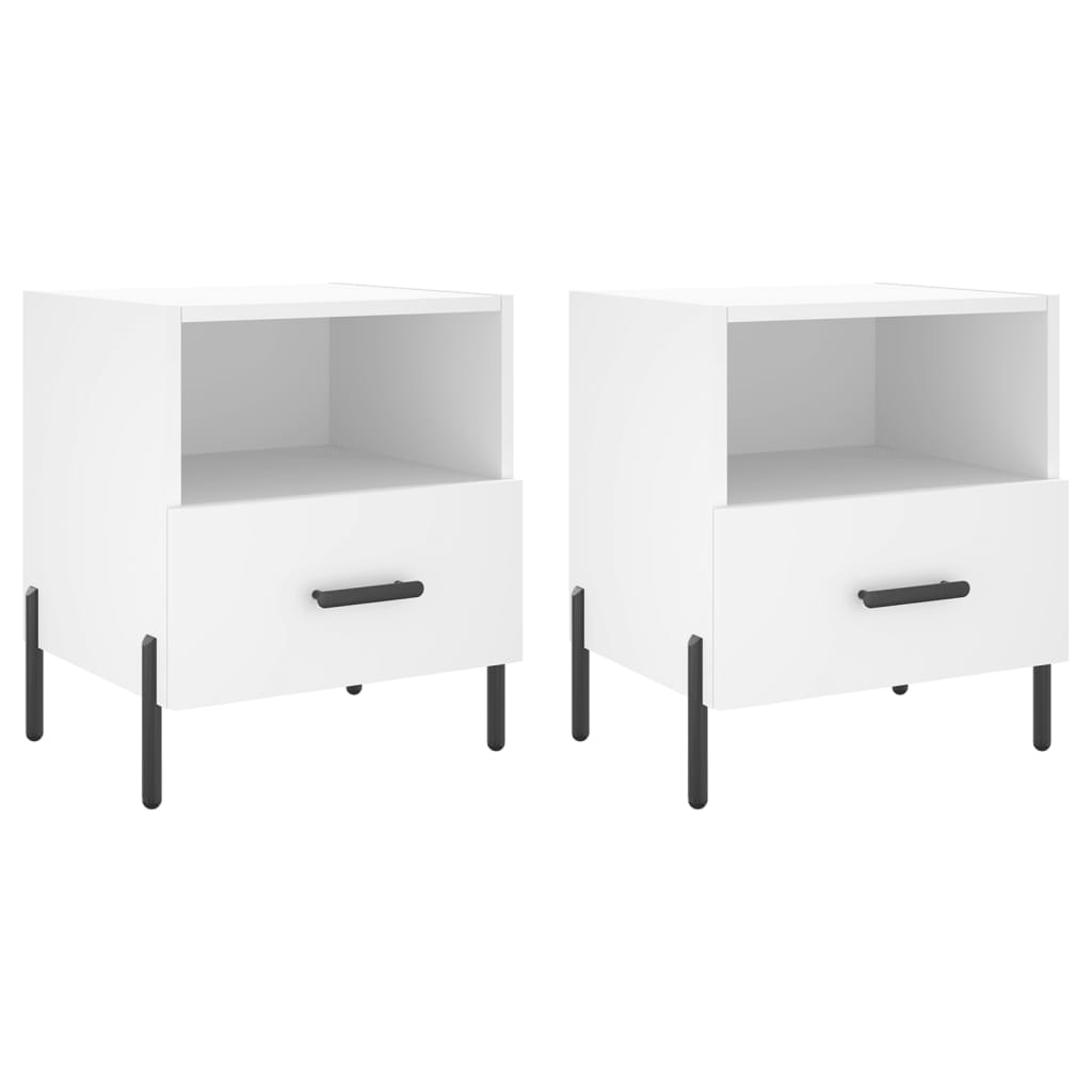 vidaXL Noční stolky 2 ks bílé 40 x 35 x 47,5 cm kompozitní dřevo