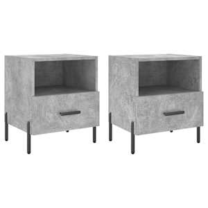 Noční stolky 2 ks betonově šedé 40x35x47,5 cm kompozitní dřevo - obrázek 2