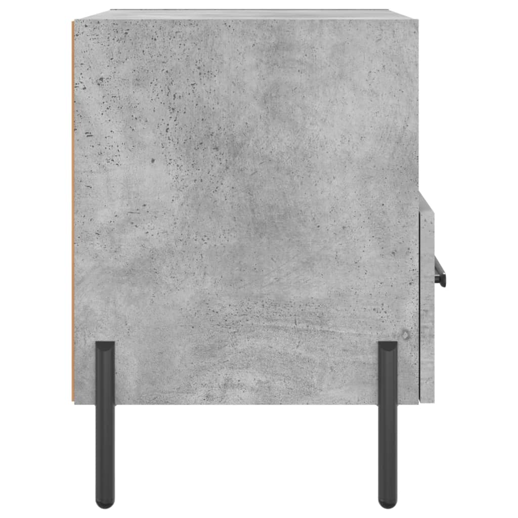 Szafki nocne, 2 szt., szarość betonu, 40x35x47,5 cm