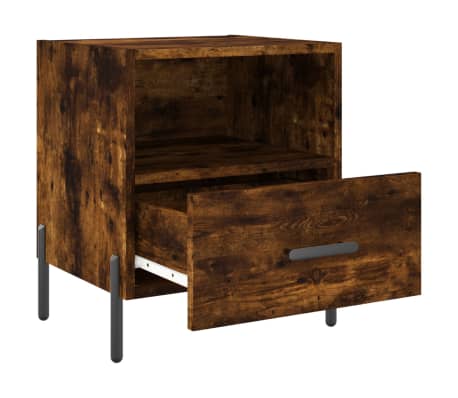 vidaXL Noptieră, stejar fumuriu, 40x35x47,5 cm, lemn compozit