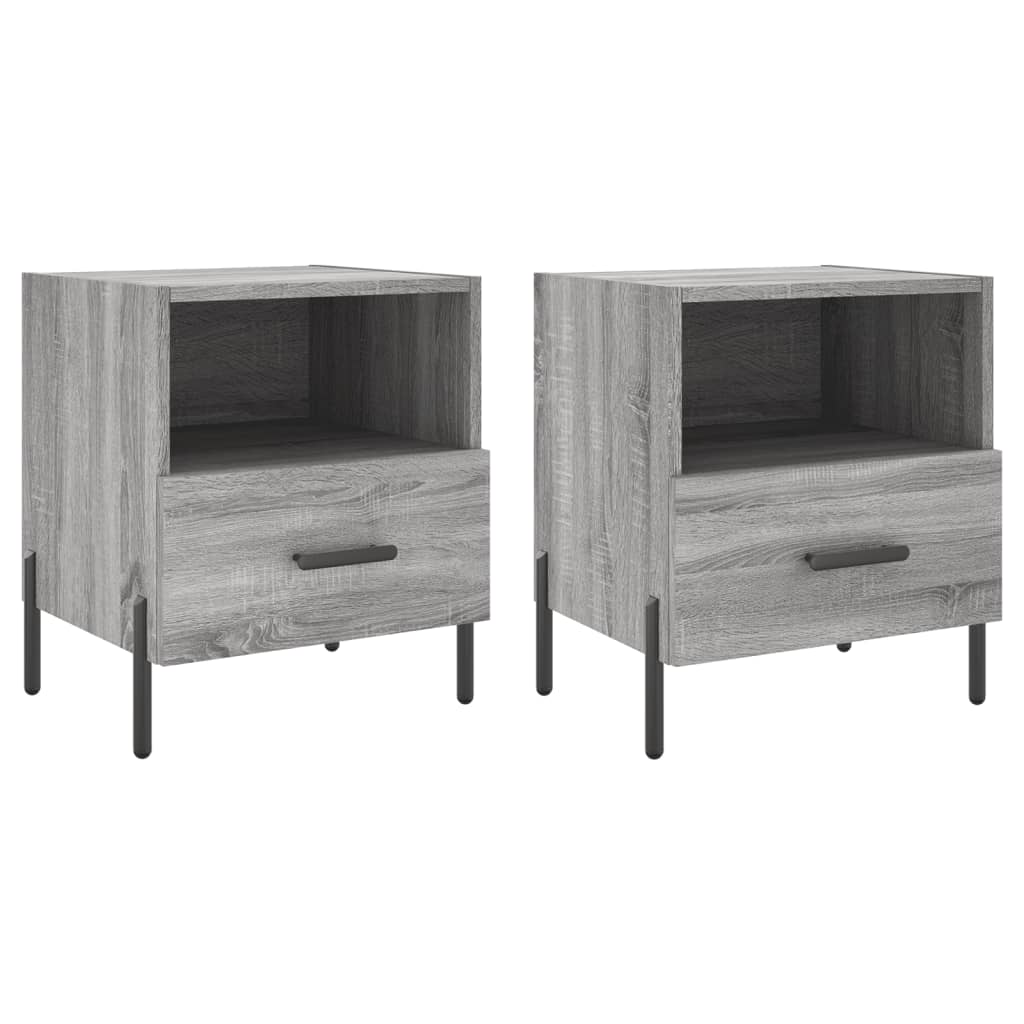 vidaXL Noční stolky 2 ks šedé sonoma 40x35x47,5 cm kompozitní dřevo
