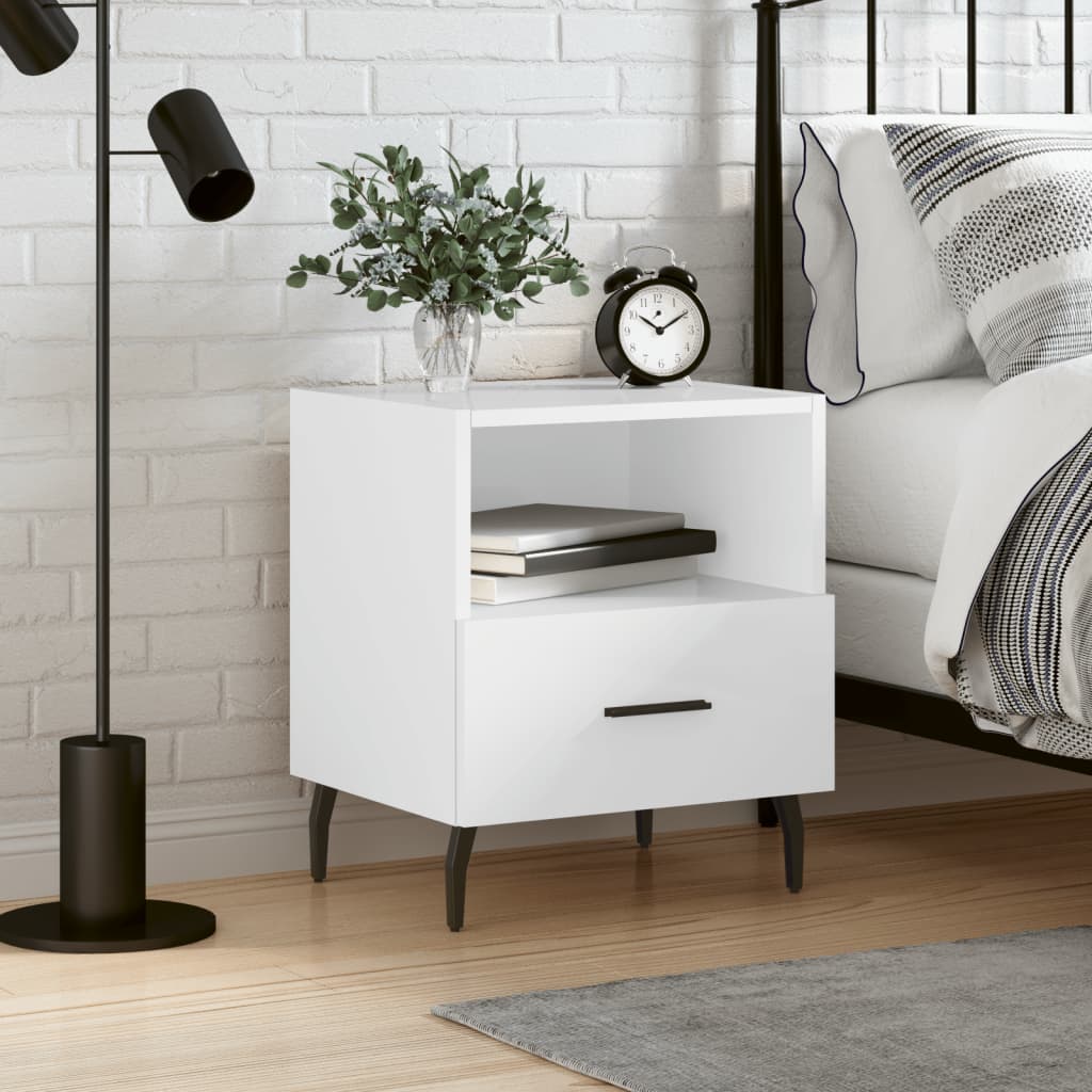 Grey and deals white bedside cabinet