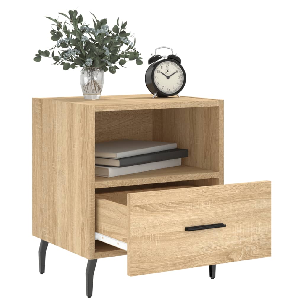 vidaXL Bedside Cabinets 2 pcs Sonoma Oak 40x35x47.5 cm Engineered Wood