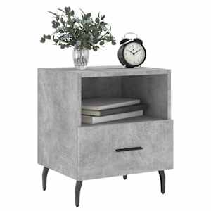 Noční stolky 2 ks betonově šedé 40x35x47,5 cm kompozitní dřevo - obrázek 4