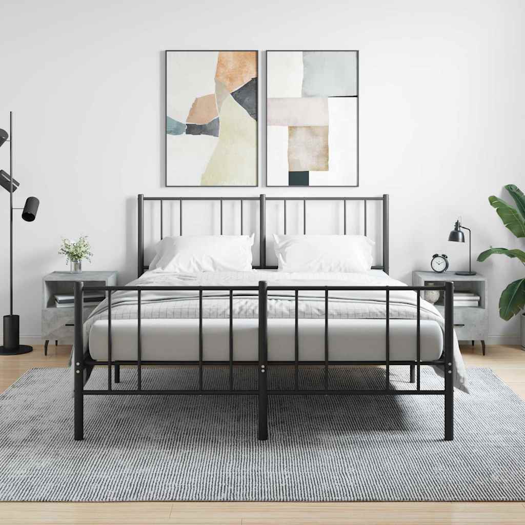 vidaXL Noptiere, 2 buc., gri beton, 40x35x47,5 cm, lemn compozit