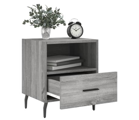 vidaXL Noptiere, 2 buc., gri sonoma, 40x35x47,5 cm, lemn compozit