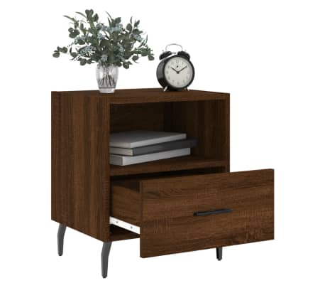 vidaXL Noptiere, 2 buc., stejar maro, 40x35x47,5 cm, lemn compozit