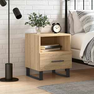 Nočna omarica sonoma hrast 40x35x47,5 cm inženirski les