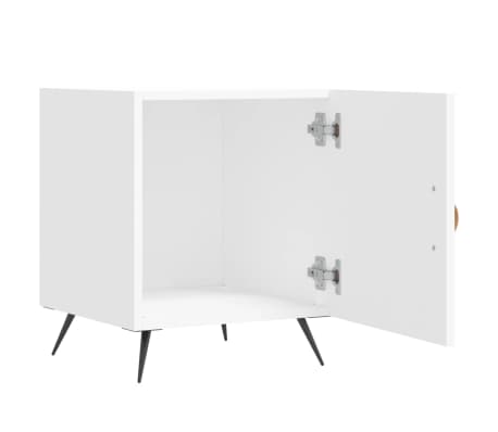 vidaXL N&aacute;ttbor&eth; Hv&iacute;tt 40x40x50 cm Samsettur Vi&eth;ur