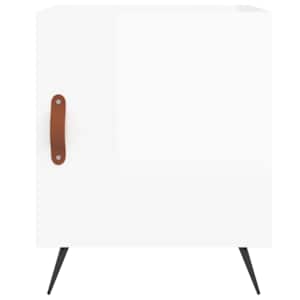 Noční stolek bílý s vysokým leskem 40x40x50 cm kompozitní dřevo - obrázek 4