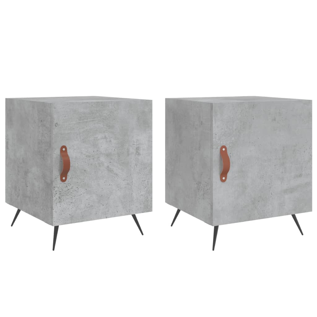 vidaXL Noční stolky 2 ks betonově šedé 40x40x50 cm kompozitní dřevo