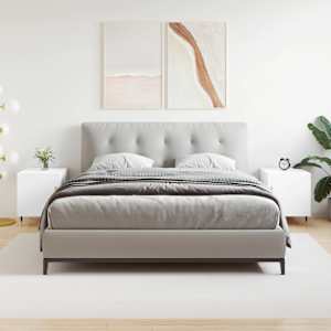 Nočna omarica 2 kosa bela 40x40x50 cm inženirski les