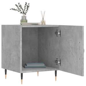 vidaXL Nachttische 2 Stk. Betongrau 40x40x50 cm Holzwerkstoff