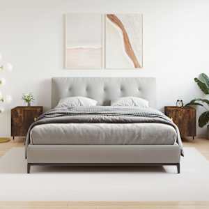 Nočna omarica 2 kosa dimljeni hrast 40x40x50 cm inženirski les