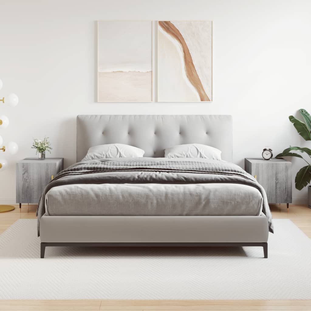 vidaXL Noptiere, 2 buc., gri sonoma, 40x40x50 cm, lemn compozit