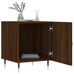 vidaXL Κομοδίνα 2 τεμ. Καφέ Δρυς 40 x 40 x 50 εκ. από Επεξεργ. Ξύλο