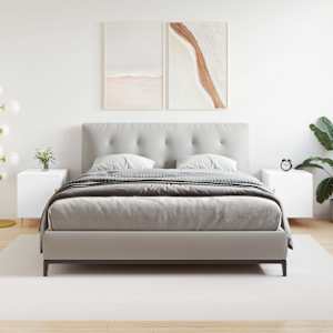 Nočna omarica 2 kosa bela 40x40x50 cm inženirski les