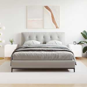 Nočna omarica 2 kosa visok sijaj bela 40x40x50cm inženirski les