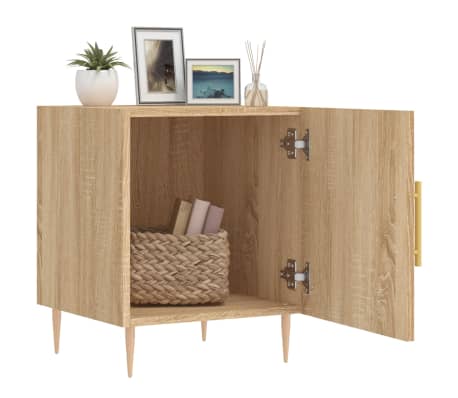 vidaXL Bedside Cabinet Sonoma Oak 40x40x50 cm Engineered Wood