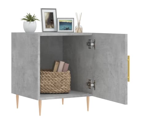 vidaXL &ouml;&ouml;kapp, betoonhall, 40 x 40 x 50 cm, tehispuit