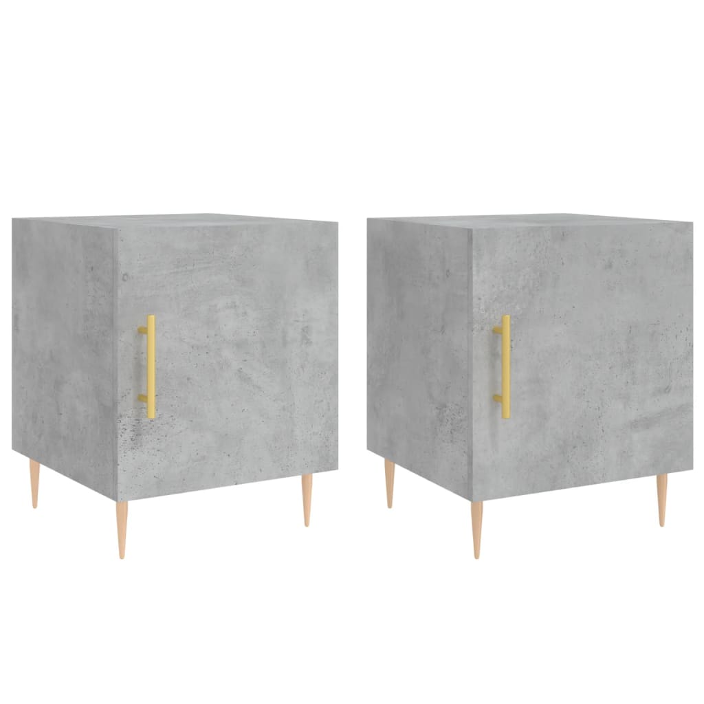 vidaXL Noční stolky 2 ks betonově šedé 40x40x50 cm kompozitní dřevo