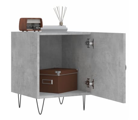 vidaXL Bedside Cabinet Concrete Grey 40x40x50 cm Engineered Wood